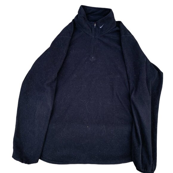 VINTAGE Nike Check Swoosh Mockneck Sweater Jacket Large Black - Picture 7 of 7